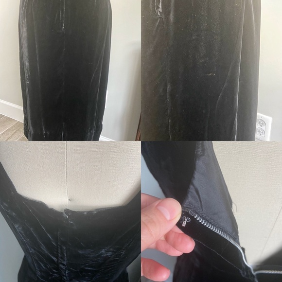 🖤SOLD🖤1950s Kramer Original black velvet wiggle dress - Picture 10 of 10